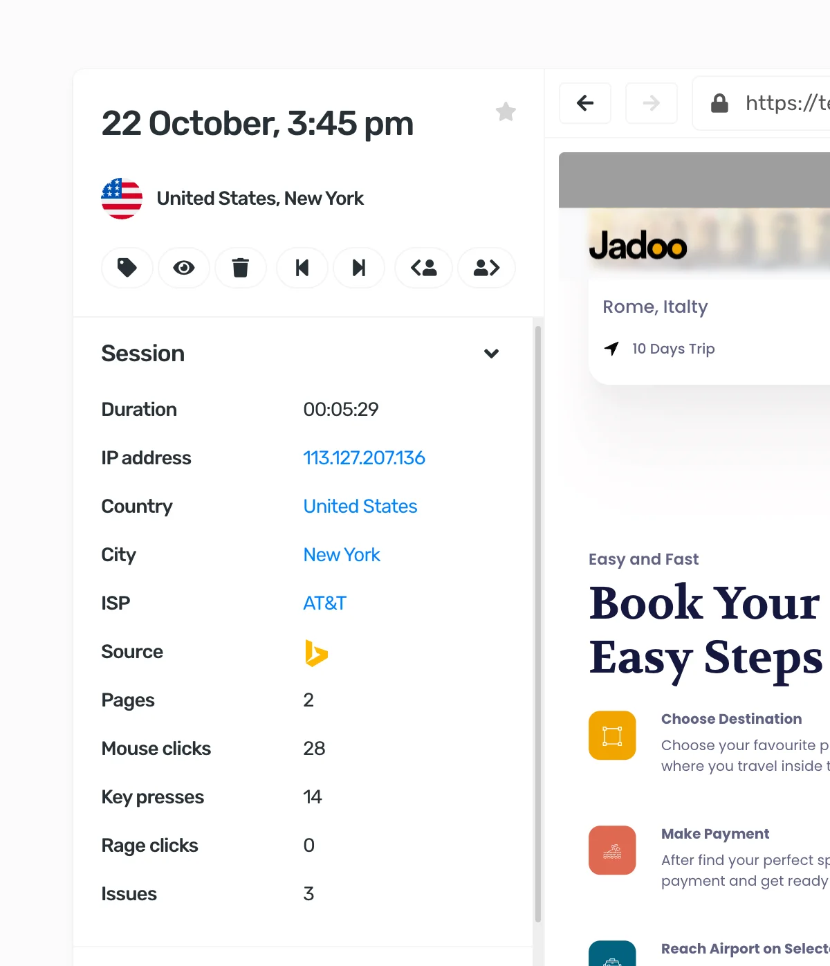 Strabber Session Information
